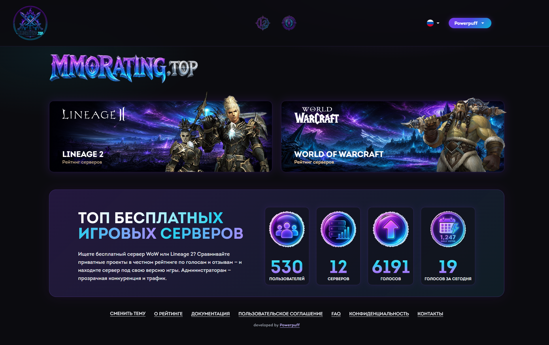 Рейтинг игровых серверов MMORating.top